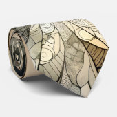 満月下の森の木 ネクタイ (ロール)