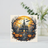 満月不気味下のハロウィーンの町 カード (スタンド正面)