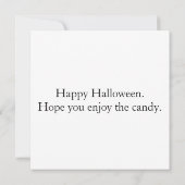 満月不気味下のハロウィーンの町 カード (裏面)