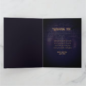 満月不気味大人ハロウィーンのゴシック風の烏 カード (内部)