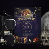 満月不気味大人ハロウィーンのゴシック風の烏 シーズンポストカード