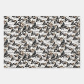 満月不気味大人ハロウィーンのゴシック風の烏 ラッピングペーパーシート (正面2)