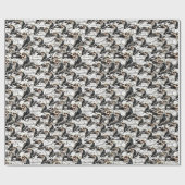 満月不気味大人ハロウィーンのゴシック風の烏 ラッピングペーパー (フラット)