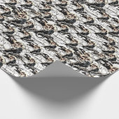 満月不気味大人ハロウィーンのゴシック風の烏 ラッピングペーパー (角)