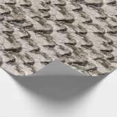 満月不気味大人ハロウィーンのゴシック風の烏 ラッピングペーパー (角)