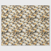 満月不気味大人ハロウィーンのゴシック風の烏 ラッピングペーパー (フラット)