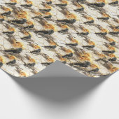 満月不気味大人ハロウィーンのゴシック風の烏 ラッピングペーパー (角)