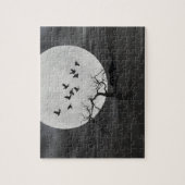満月不気味飛んでいるに対するラヴェンス ジグソーパズル (縦)