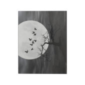 満月不気味飛んでいるに対するラヴェンス ノートパッド (回転)