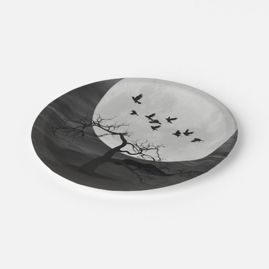 満月不気味飛んでいるに対するラヴェンス ペーパープレート (アングル)