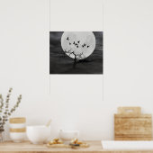 満月不気味飛んでいるに対するラヴェンス ポスター (キッチン)