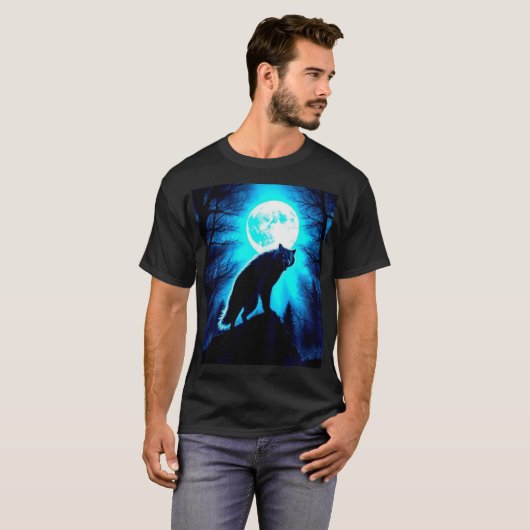 満月人狼 Tシャツ (正面フル)