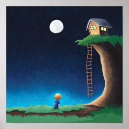 満月夜空ポスター ポスター