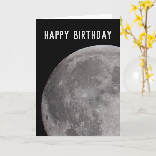 満月天文学テーマ カード (黄色い花)