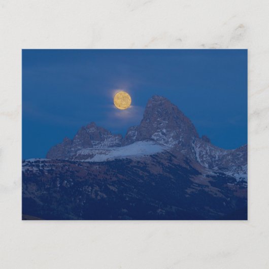 満月昇り | Grand Teton Driggs, Idaho ポストカード (正面)