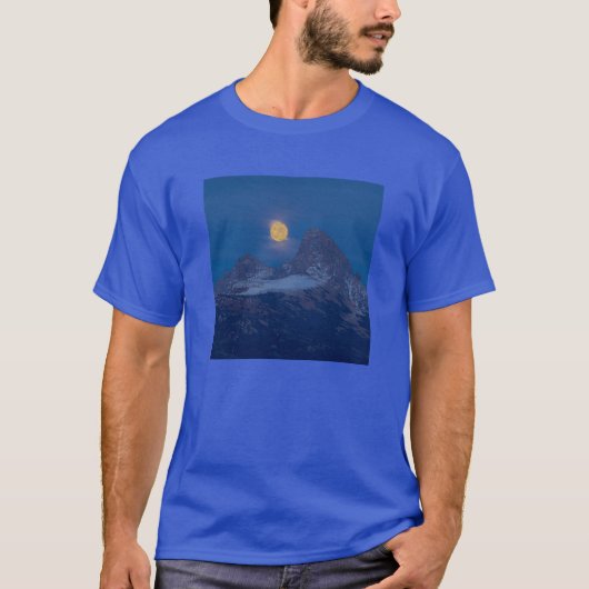 満月昇り | Grand Teton Driggs, Idaho Tシャツ (正面)