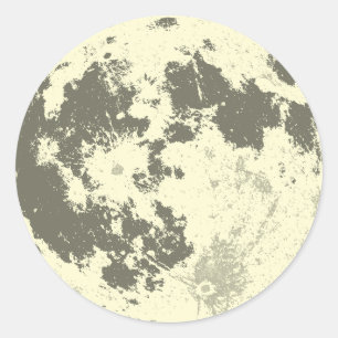 満月明るいSupermoon ラウンドシール