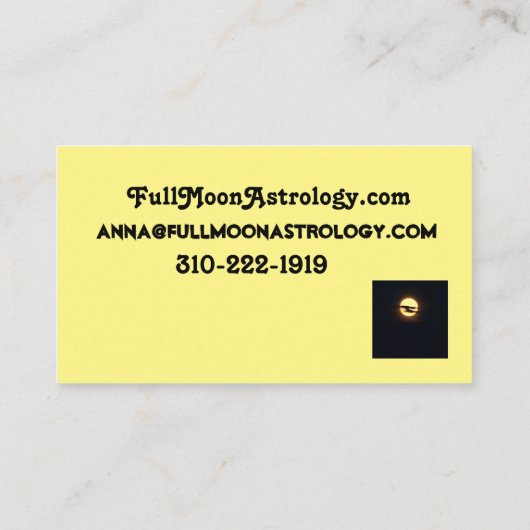 満月星占い名刺 名刺 (裏面)