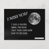 満月来で安全に家に帰るための祈りの言葉詩 ポストカード (正面)