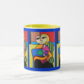 満月様顔貌のコーヒー・マグ マグカップ (中央)