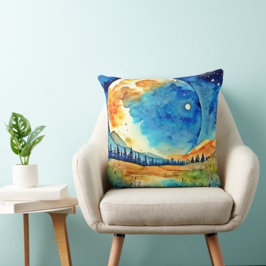 満月絵を描の クッション (椅子)