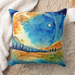 満月絵を描の クッション