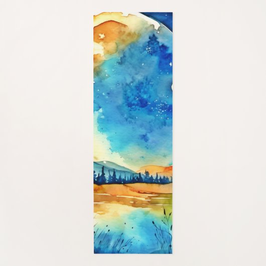 満月絵を描の ヨガマット (正面)