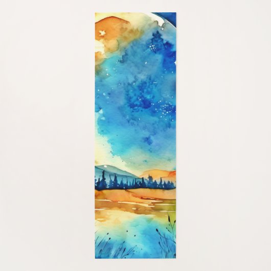 満月絵を描の ヨガマット (裏面)