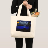 満月2のパステルのシカゴ ラージトートバッグ (正面(商品))
