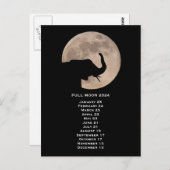 満月2024年米国東部標準時 ポストカード (正面/裏面)