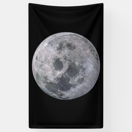 満月5' x 3'旗 横断幕 (縦)