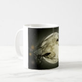 満月、こうもりとレイヴン コーヒーマグカップ (正面左)