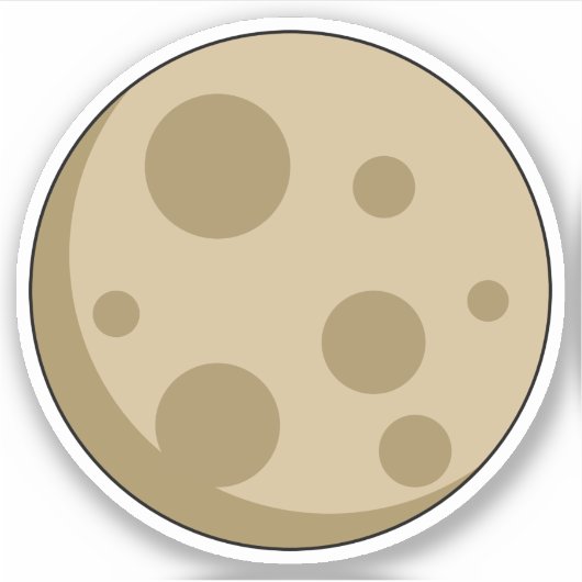 満月 シール (正面)