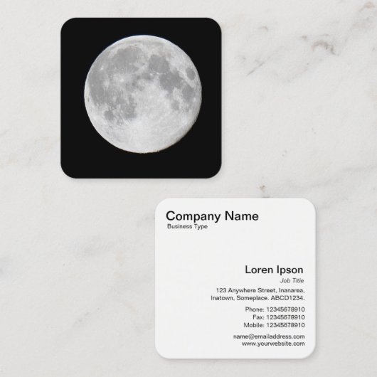 満月 スクエア名刺 (正面/裏面)