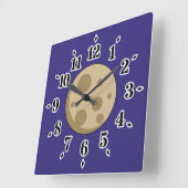 満月 スクエア壁時計 (傾斜)