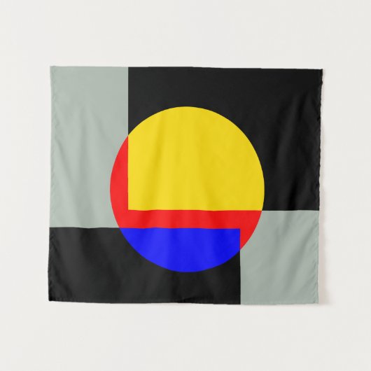 満月 タペストリー (正面(横))