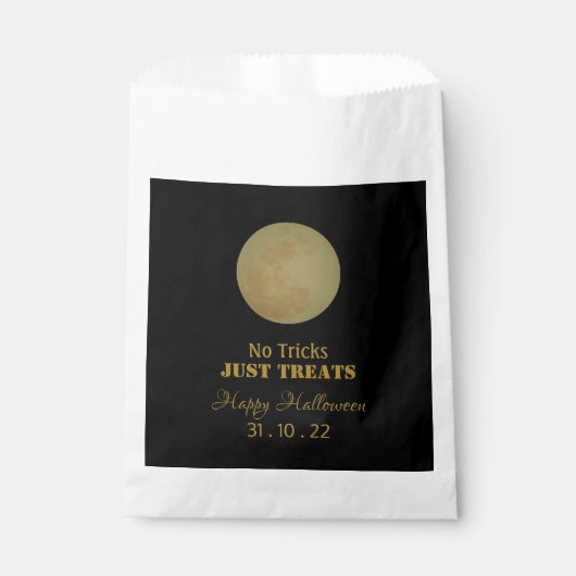 満月、ハローウィンパーティトリート好意バッグ フェイバーバッグ (正面)