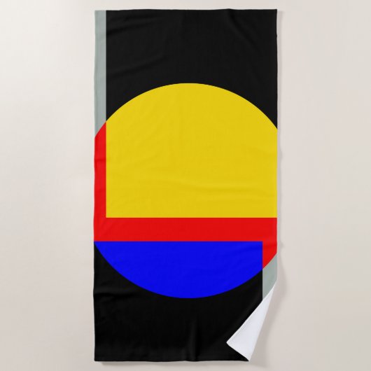 満月 ビーチタオル (正面)