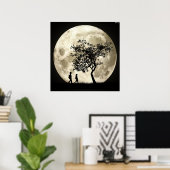 満月 ポスター (ホームオフィス)