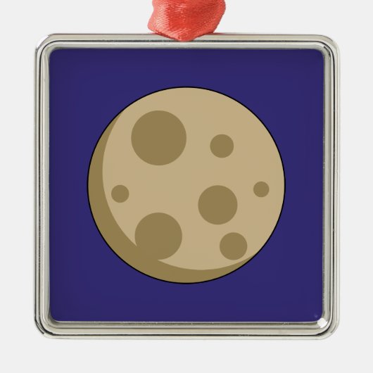 満月 メタルオーナメント (正面)