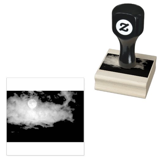 満月 ラバースタンプ (押印)