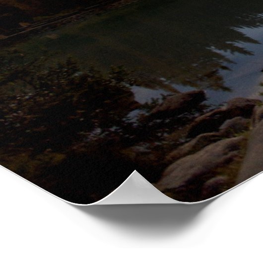 満月 |ルイーズ湖，カナダ ポスター (角)