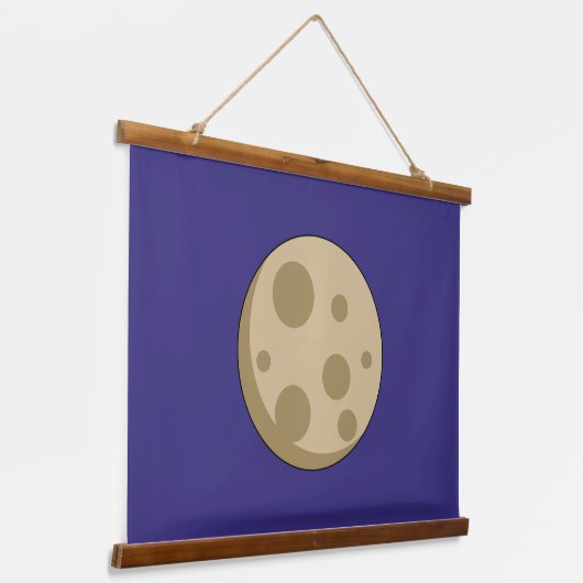 満月 吊り下げ型タペストリー (傾斜あり)