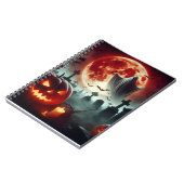 満月、墓地、飛んでいる幽霊。 ノートブック (左側)