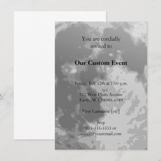 満月 招待状 (正面/裏面)