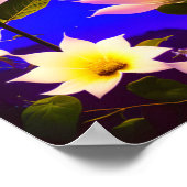 満月、明るい月、星空の夜、月光 ポスター (角)