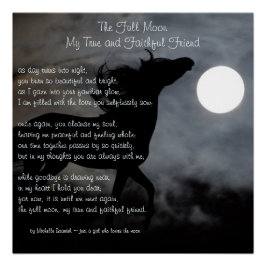満月、私の真の忠実な友人～詩 ポスター
