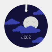 満月(雲) ガラスオーナメント (裏面)