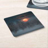 満月 | 11月、イタリア、Scalengheにて スクエアペーパーコースター (アングル)