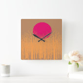 満月#5 スクエア壁時計 (ホーム)